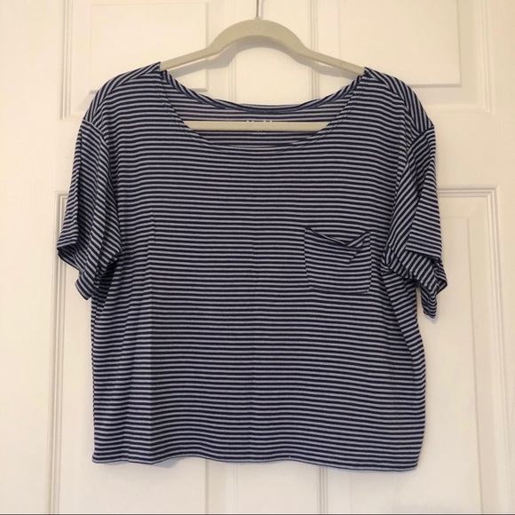 Urban Outfitters Tops - Navy/White Striped Crop Top